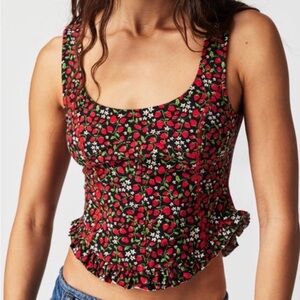 Free People Strawberry Tank Top
